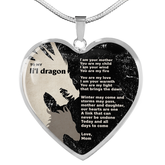 little dragon necklace gift from mom