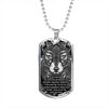 alpha wolf dog tag necklace